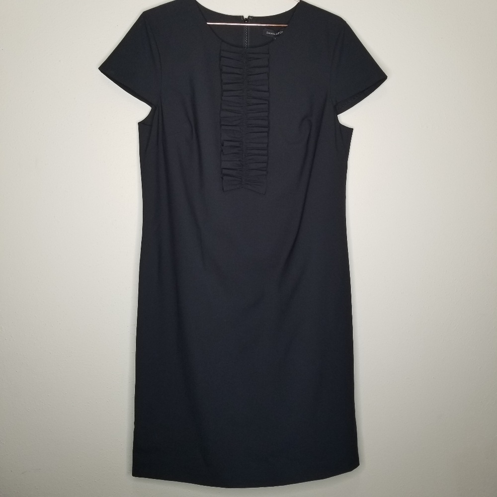 NWT banana republic black lined dress size 14 (k)